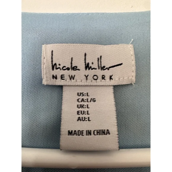 Nicole Miller Dress L Multicolor Floral Maxi Faux Wrap Ruffle Satin V-Neck Belt - Picture 2 of 7